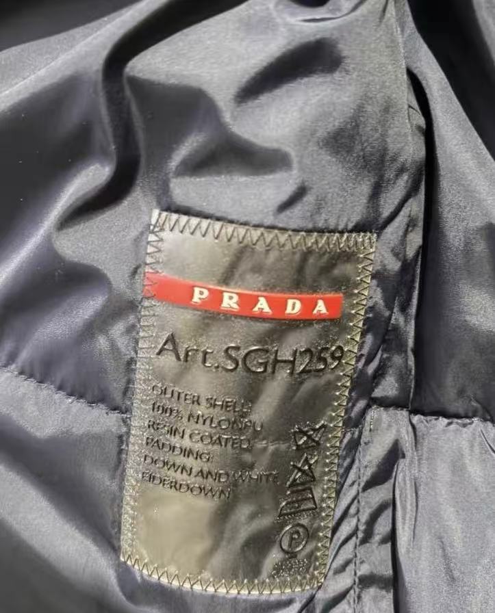 Prada Sports Plaid Puffer Jacket