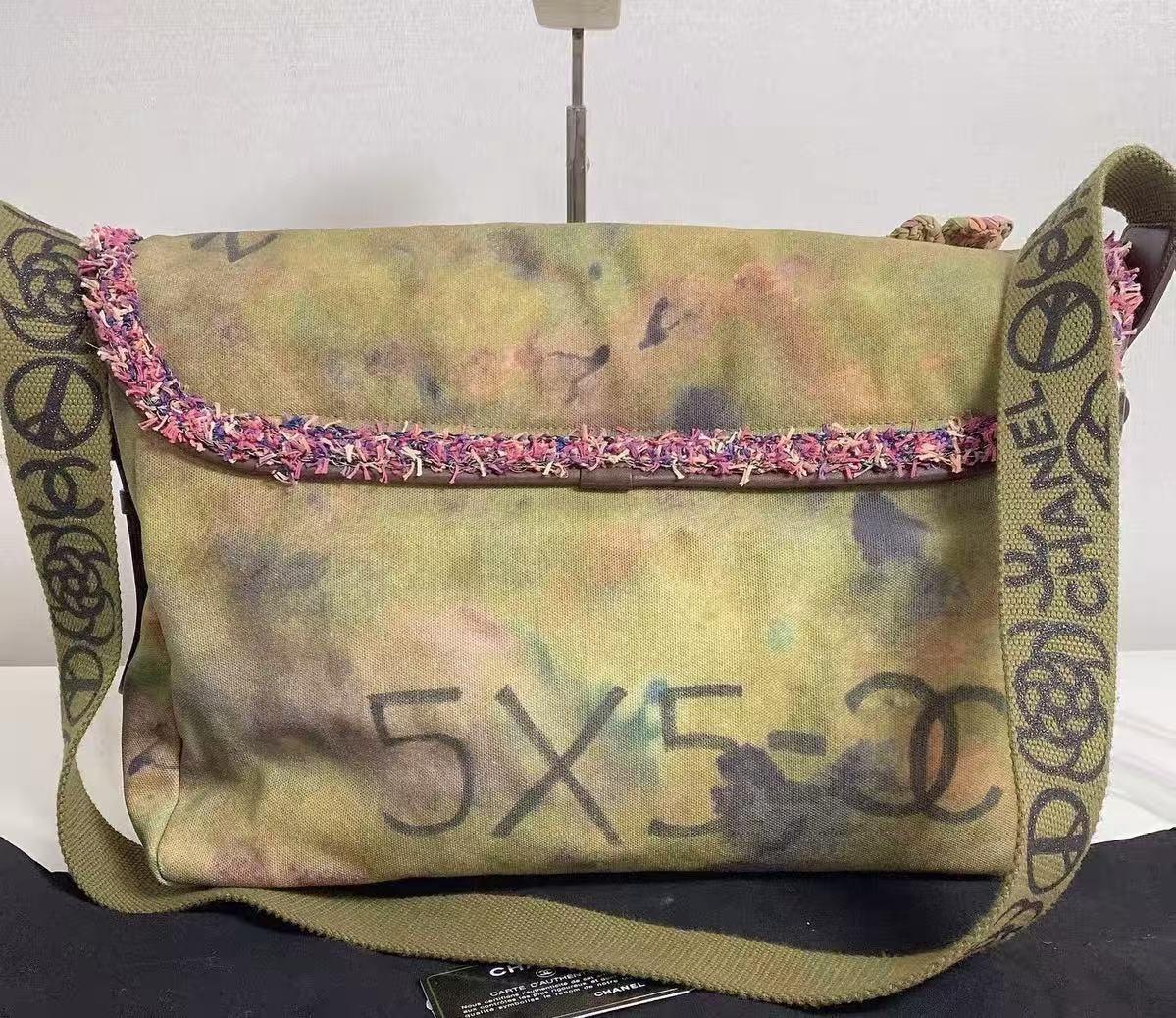 Chanel 2015 Graffiti  Canvas Messenger Bag