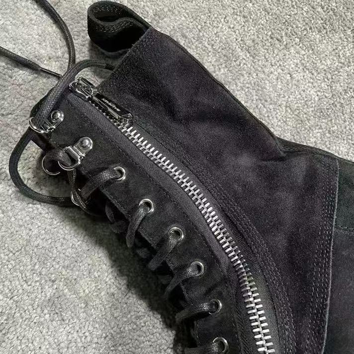 Balmain Rangers Double Zip Suede Boots