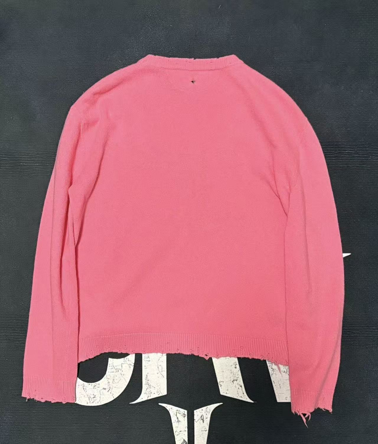 Valentino 18SS Pink Is Punk Distressed Sweatshirt