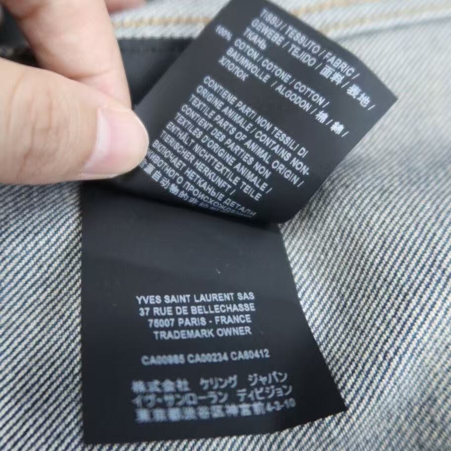 Saint Laurent Destroyed Denim Jacket