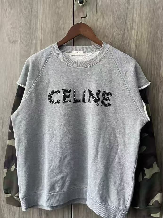Celine Camouflage Sleeve Sweathshirt