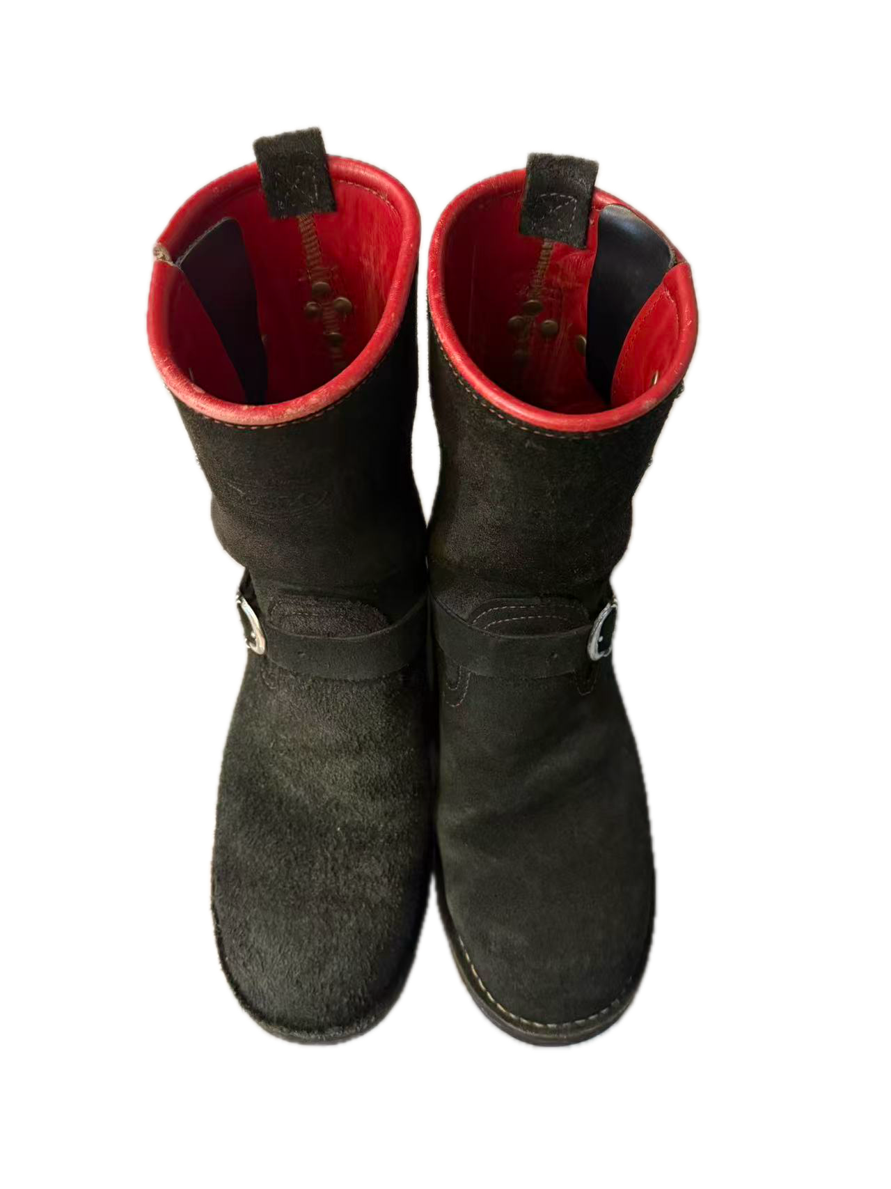 Chrome Hearts Wesco Boss Custom Engineer Boots Suede