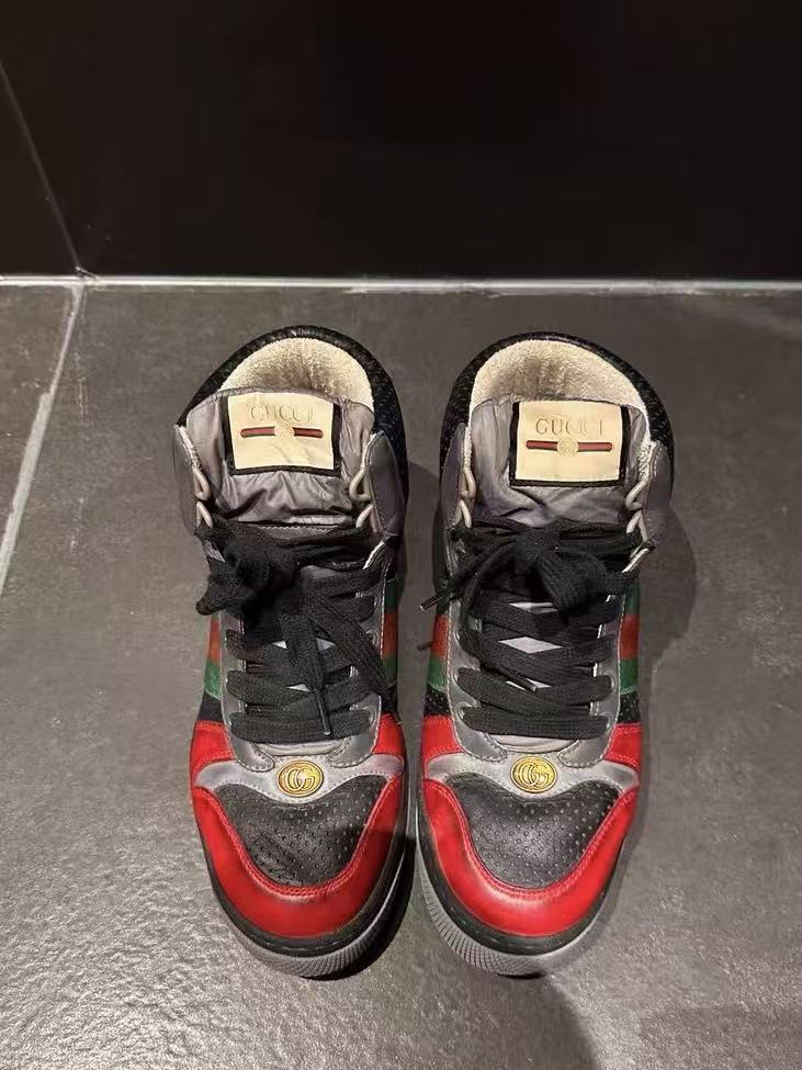 Gucci Screener Leather High-Top Sneakers