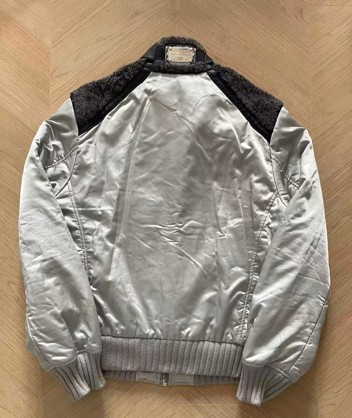 Dolce&Gabbana 07AW Wool Fur Patch Nylon Jacket