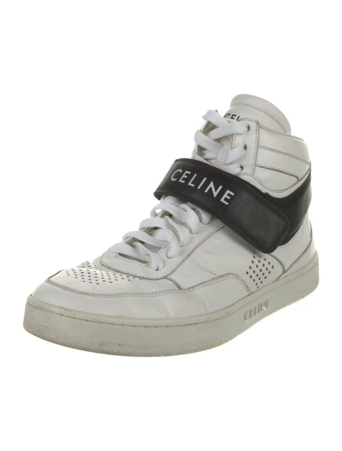 Celine By Hedi Slimane CT-03 Leather High-Top Sneakers