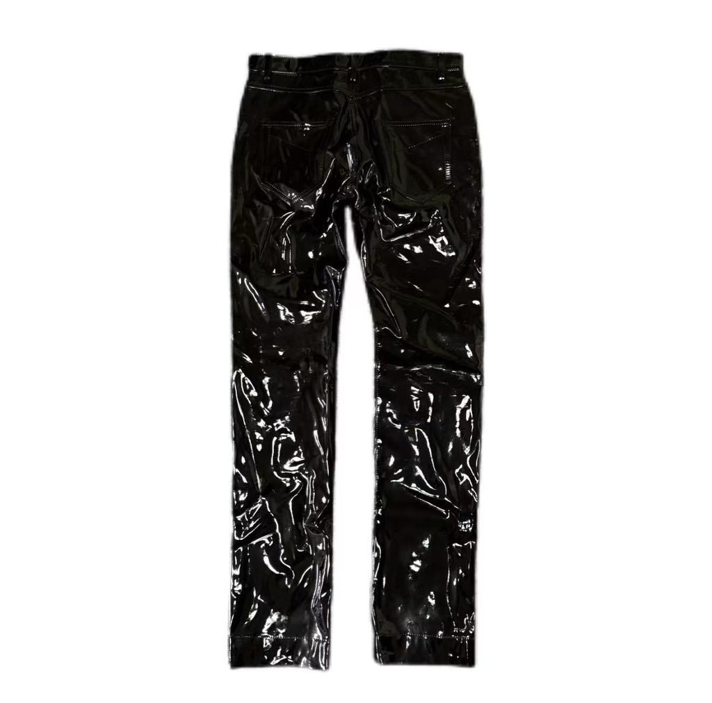 Maison Margiela Coated Shiny Black Slim Jeans