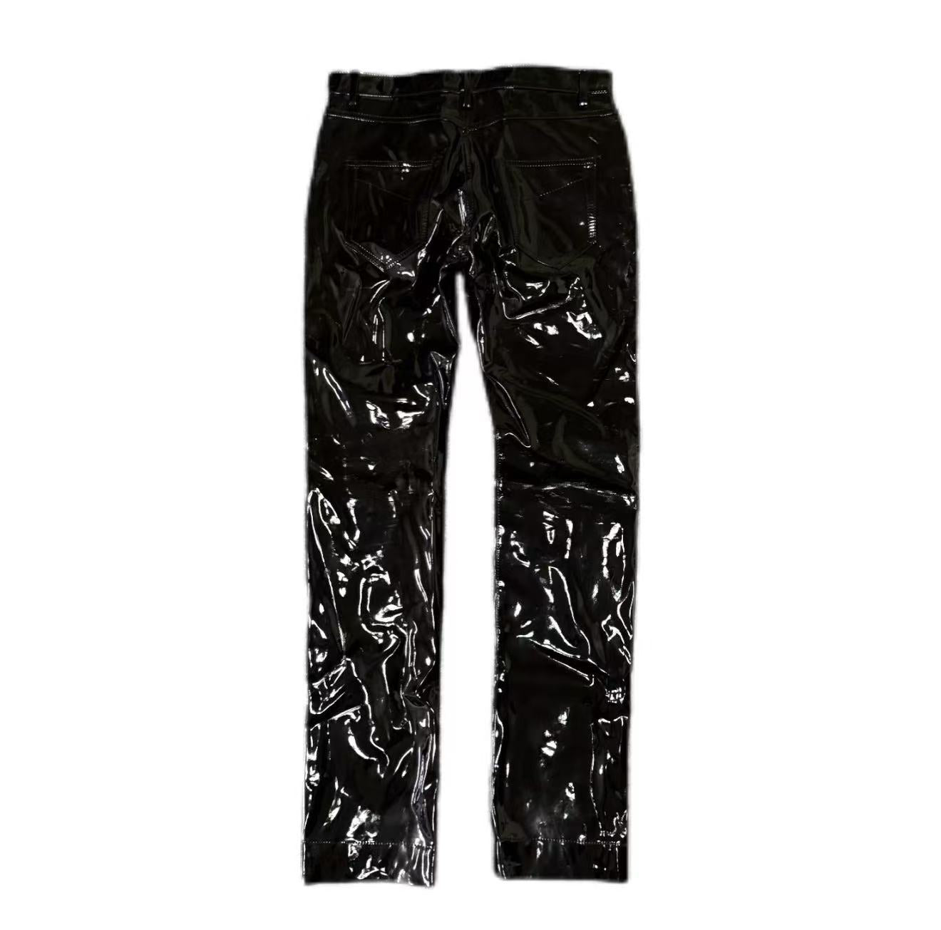 Maison Margiela Coated Shiny Black Slim Jeans