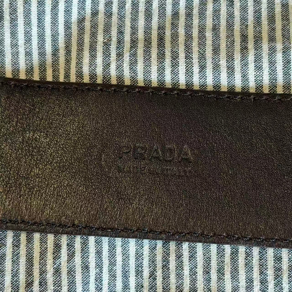 Prada Snakeskin Studded Belt