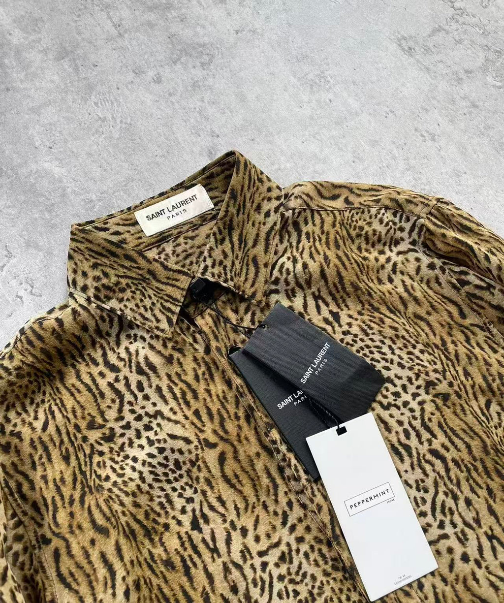 Saint Laurent 15SS Leopard Print Shirt