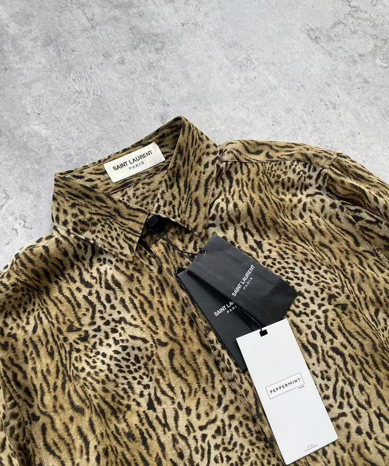 Saint Laurent 15SS Leopard Print Shirt
