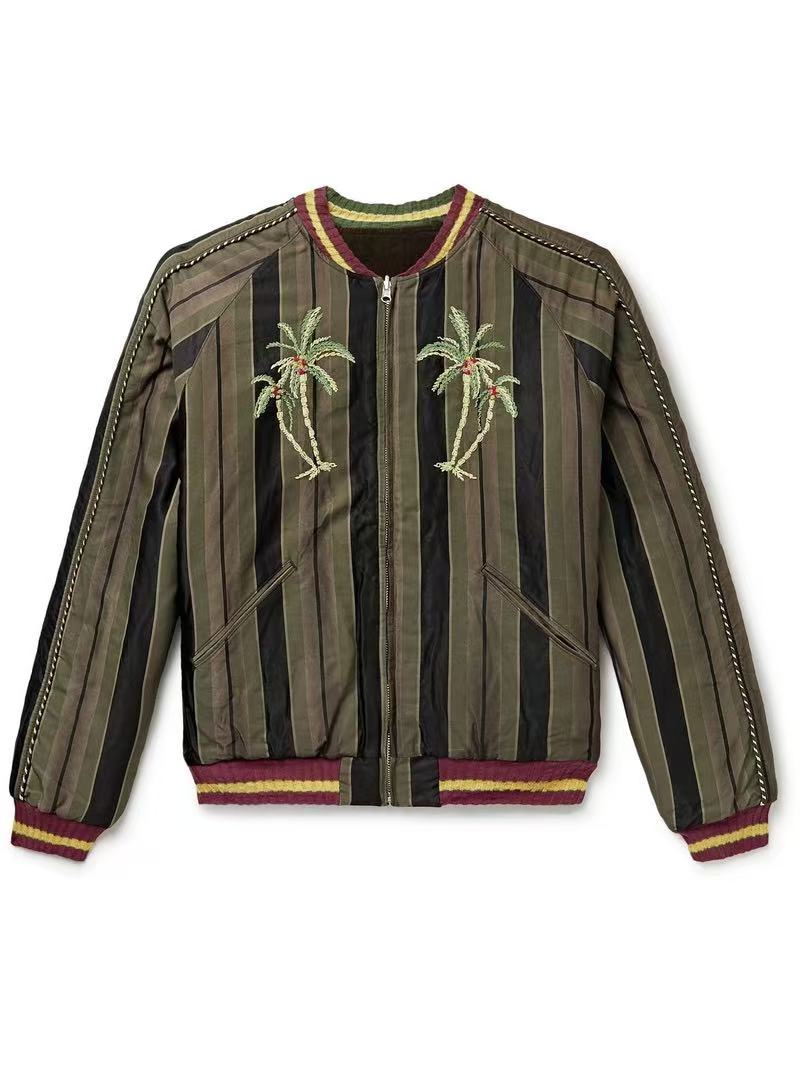 Kapital Rayon Stripe Souvenir Bomber Jacket