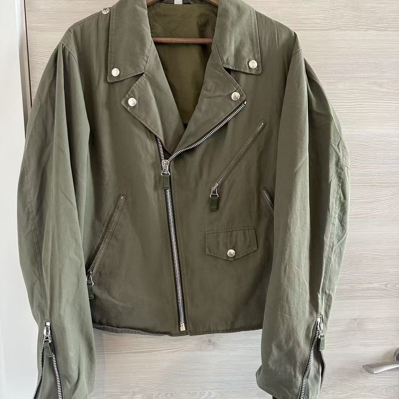 Helmut Lang 04ss Army green Biker Jacket
