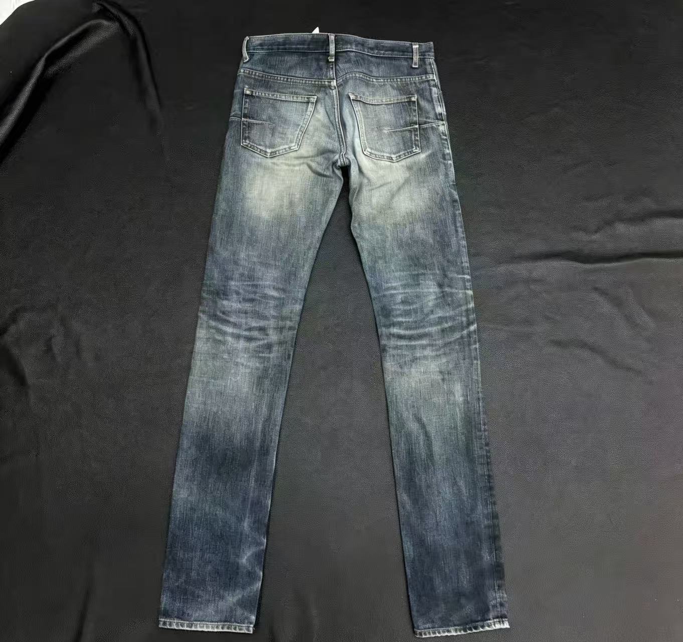 Dior Homme 07AW Splatter Paint Distressed Washed Denim Jeans