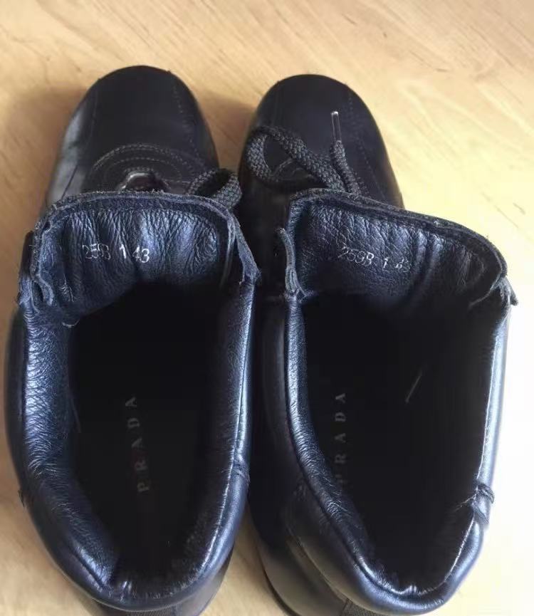 Prada Sports High Top Leather Sneakers