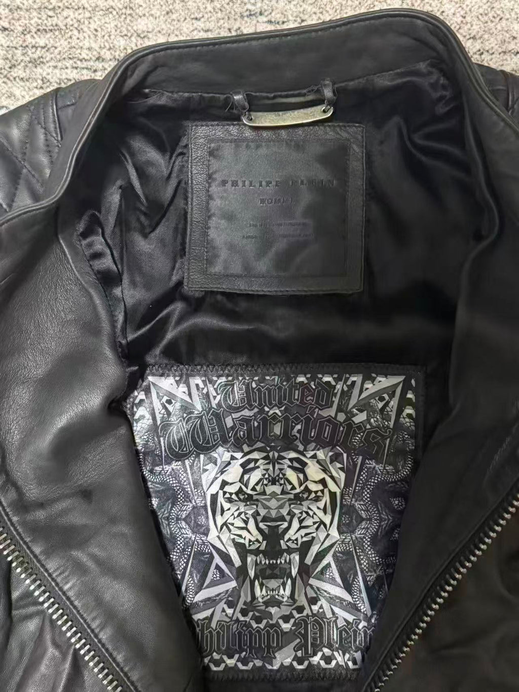 philipp plein leather jacket