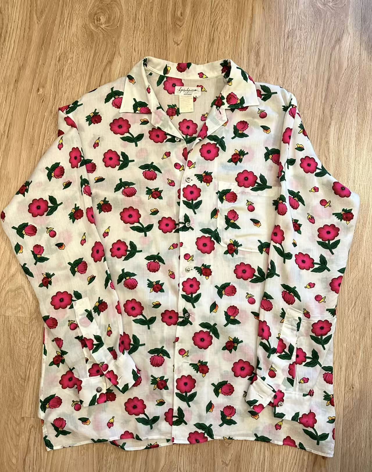 Yohji Yamamoto Pour Homme 96SS White Floral Shirt