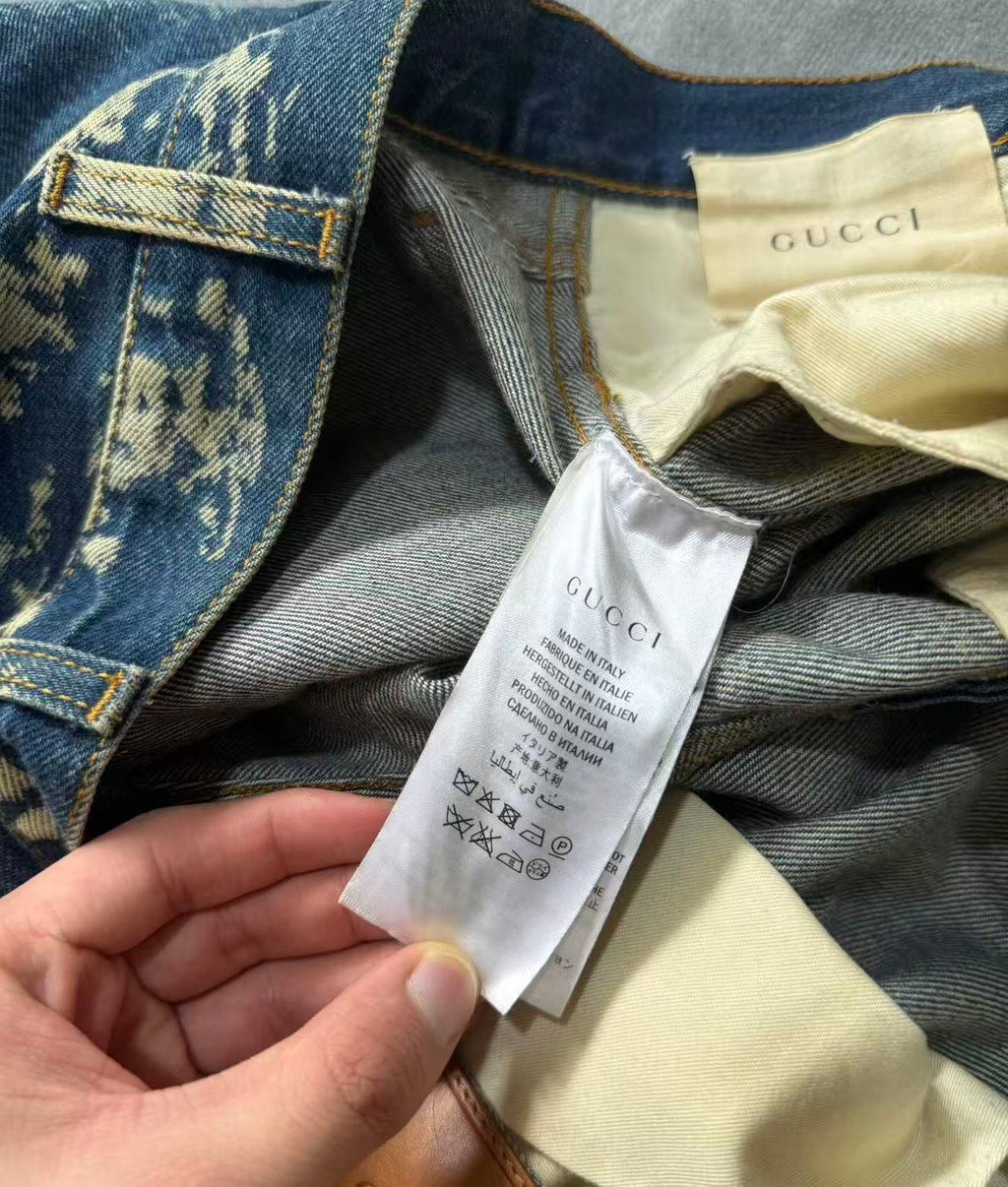 Gucci 17SS Bleached Denim Jeans