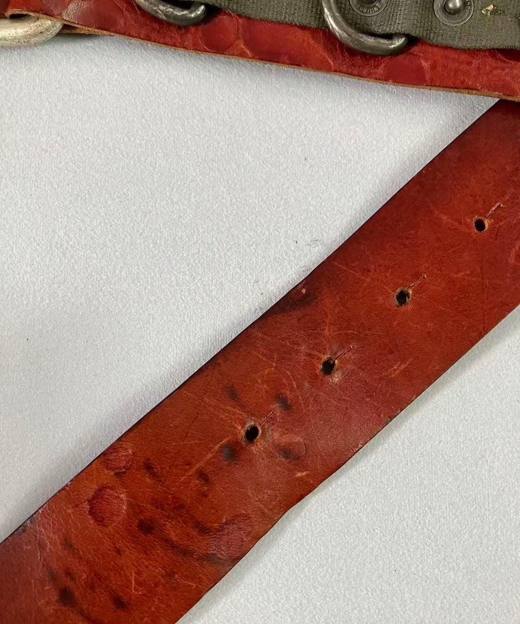 John Galliano Brown Leather Logo Belt