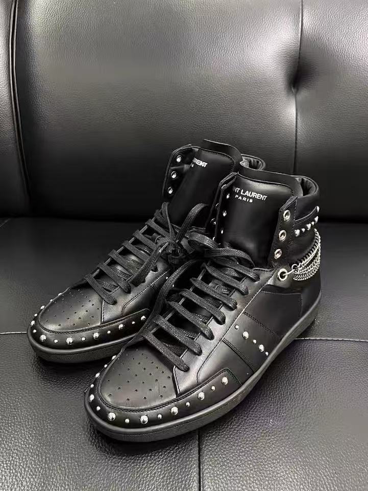 Saint Laurent SL-22 Studded High Top Sneakers