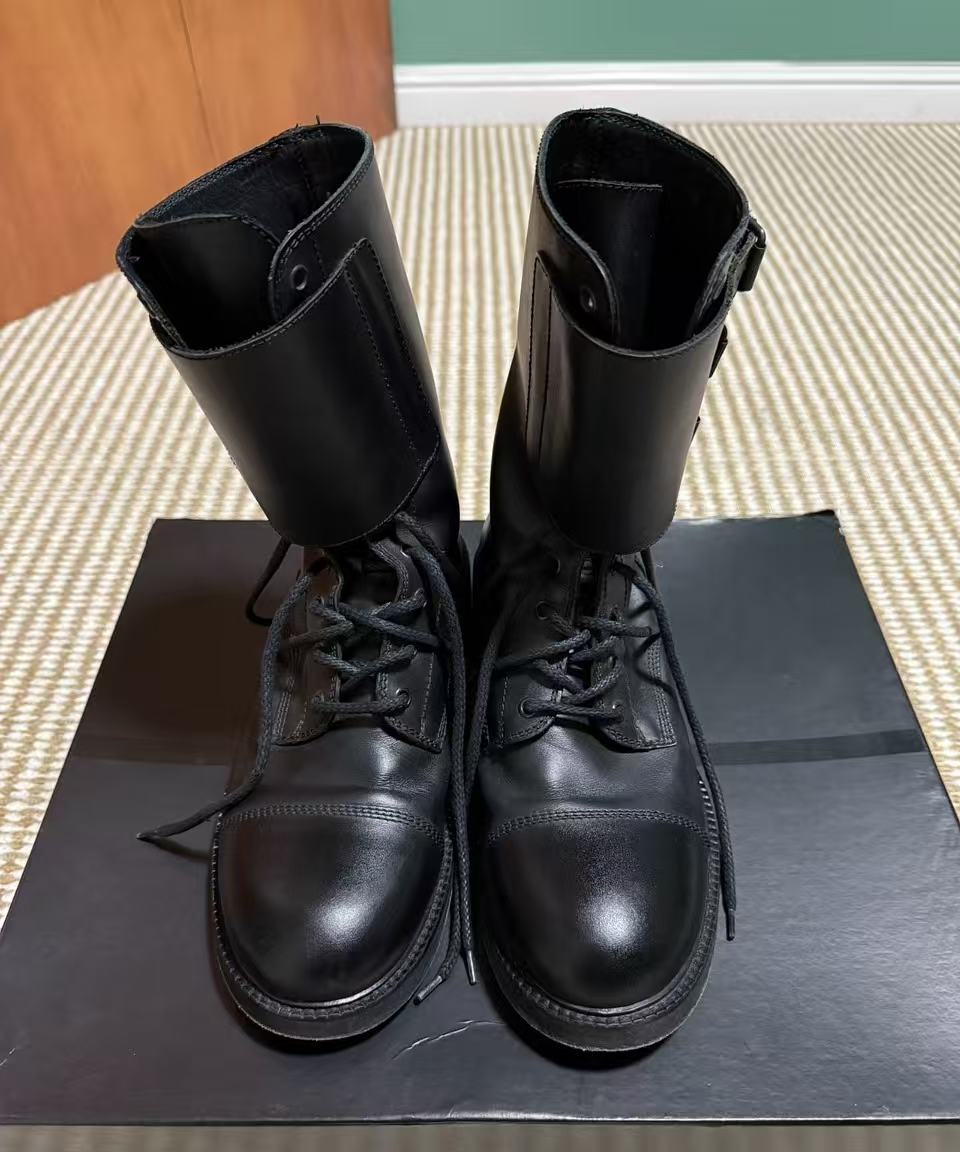 Dirk Bikkembergs 1990s Heel Lace Ankle Strap Leather Boots
