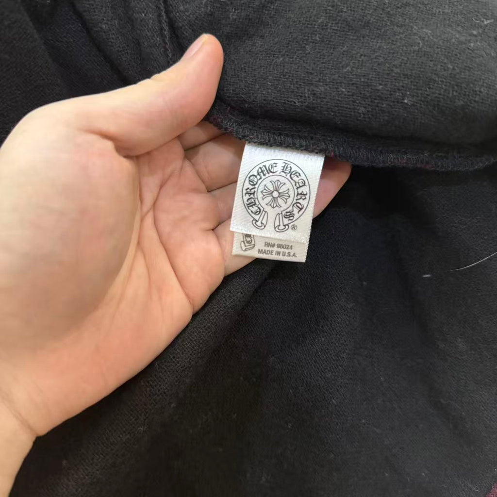 Chrome Hearts Cross Ball Button Viscose Wool Check Shirt