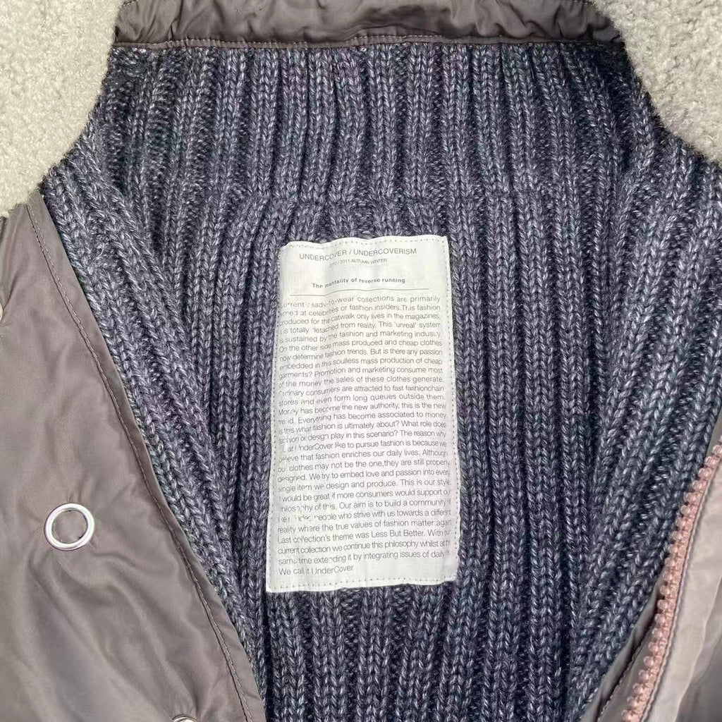 Undercover 10AW Knit & Silk & Wool Blend Padded Jacket