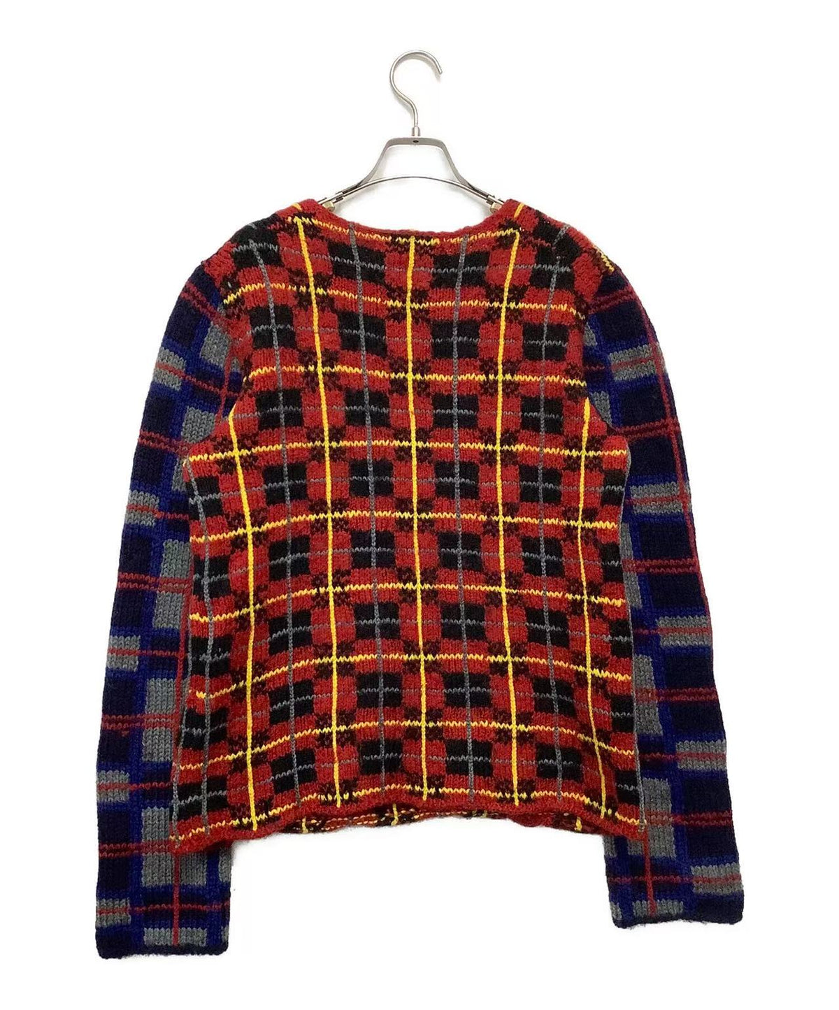 Comme des Garcons SHIRT Plaid Pattern Wool Knit Sweater