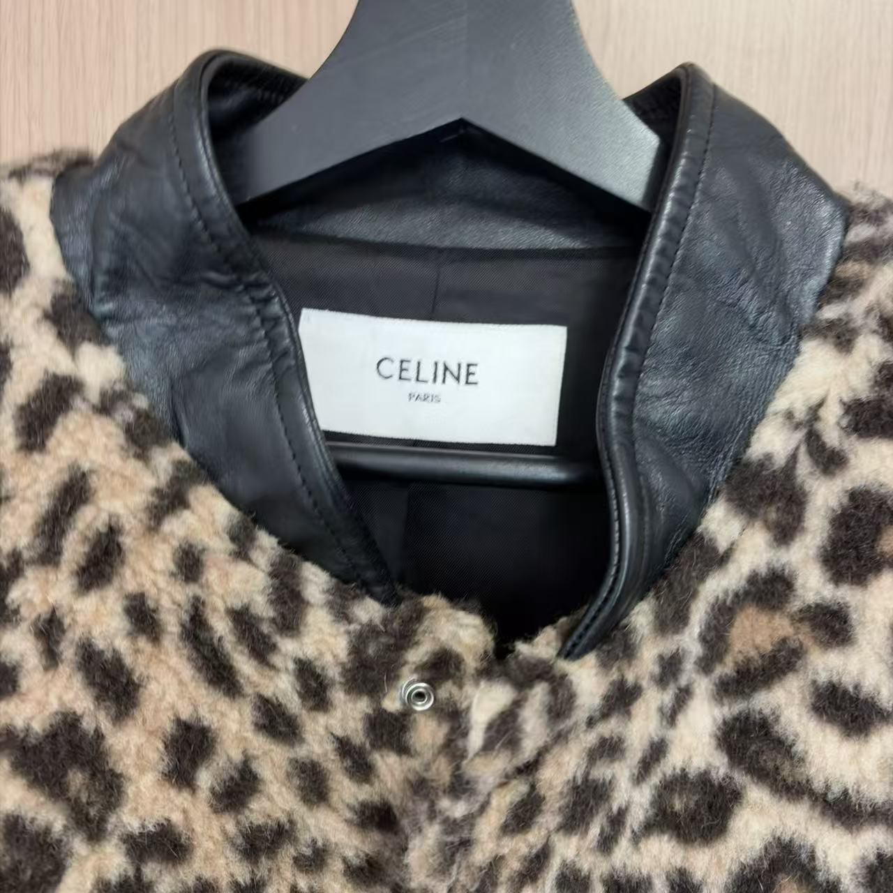 Celine 22aw Leopard Varsity Jacket