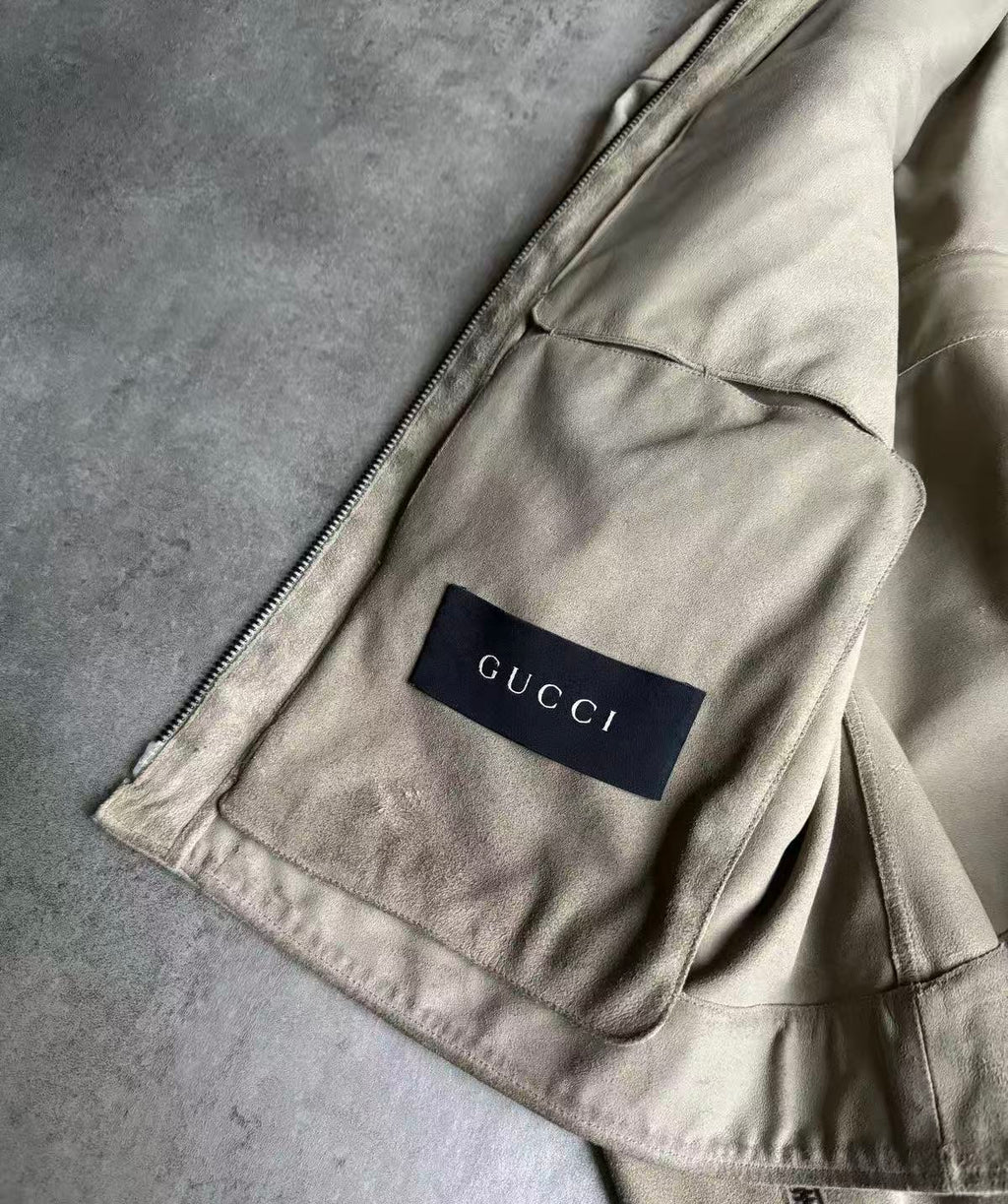 Gucci by Tom Ford FW2004 Suede Cafe Racer Jacket