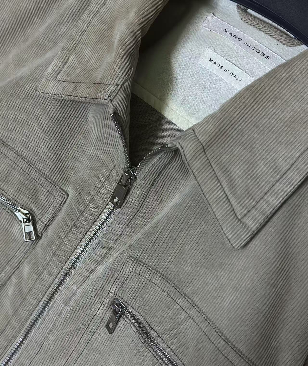 Marc Jacobs Beige Corduroy Full-Zip Workwear Jacket