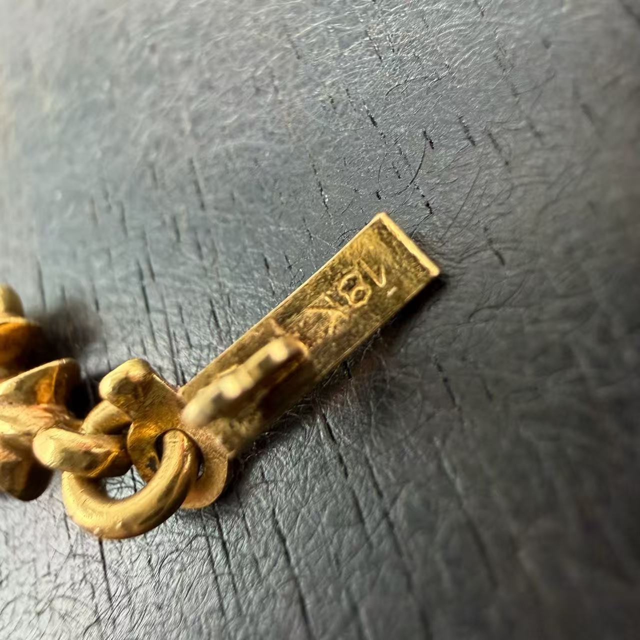 Chrome Hearts 22k Gold TinyE Diamond Pendant
