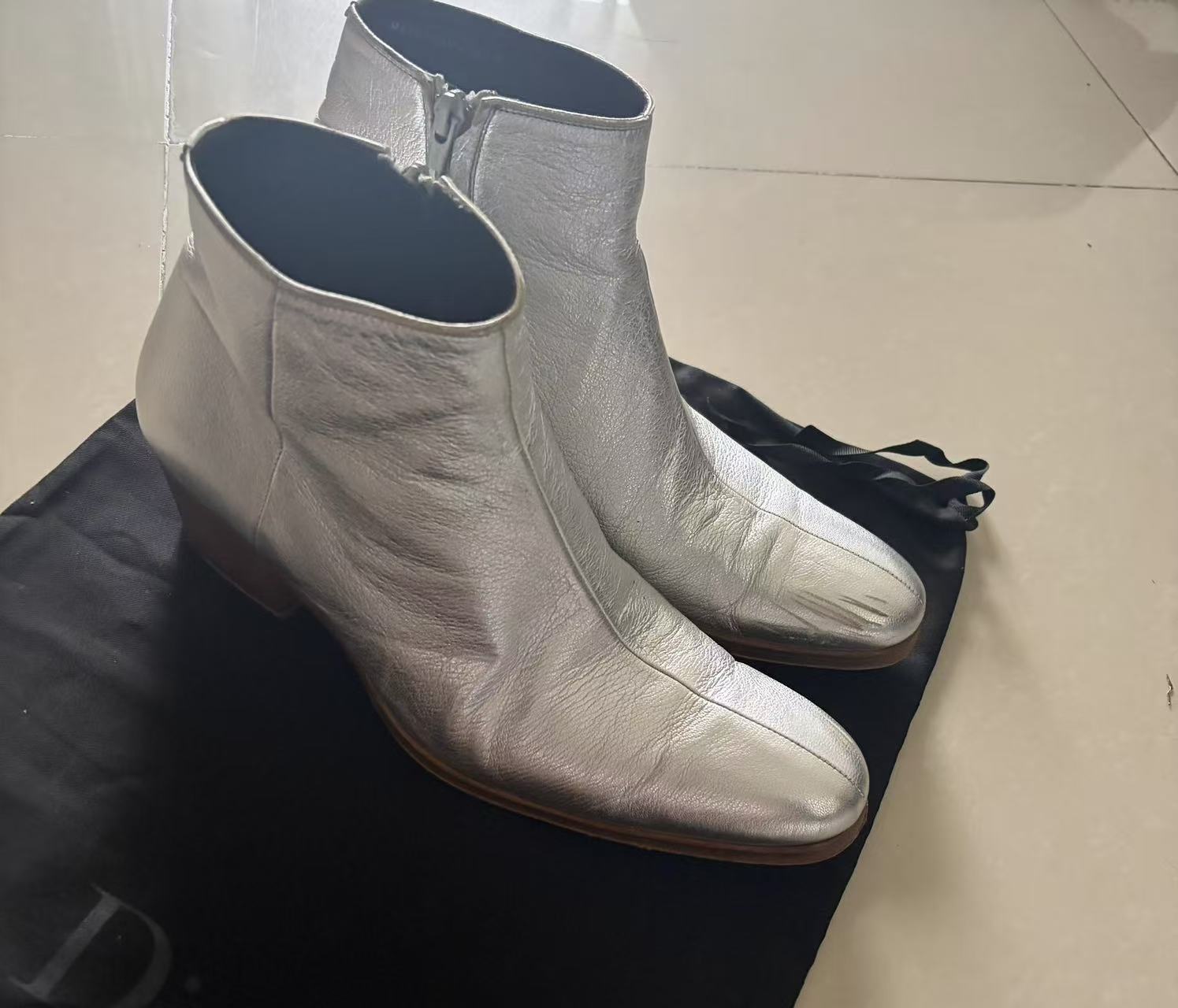 Dior Homme 05Aw“Glam Rock” 65mm Silver Boots