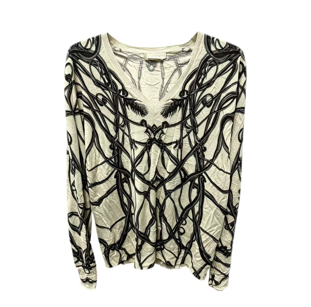 Alexander Mcqueen Thorns Pleated Vine Sweater