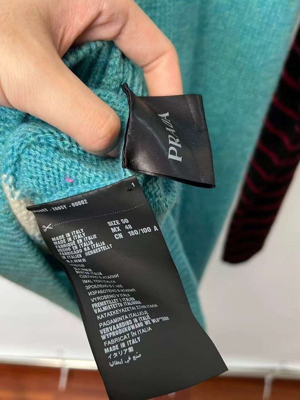 Prada 16SS Bunny Rabbit Pattern Wool Sweatshirt