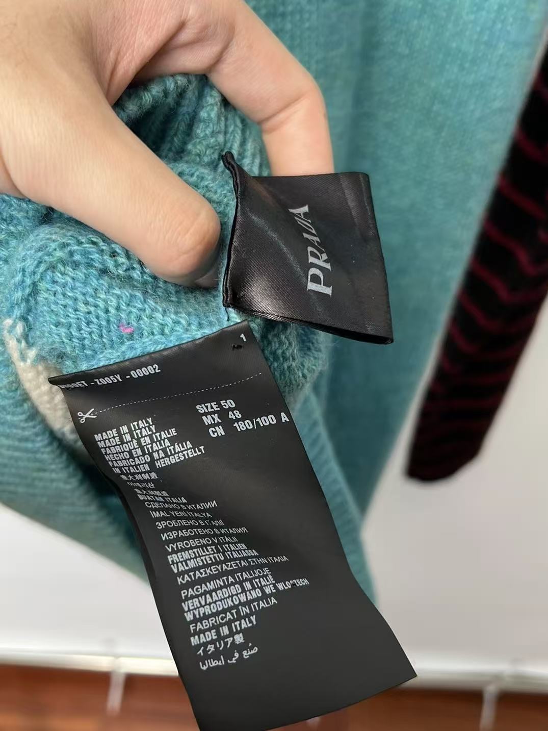 Prada 16SS Bunny Rabbit Pattern Wool Sweatshirt