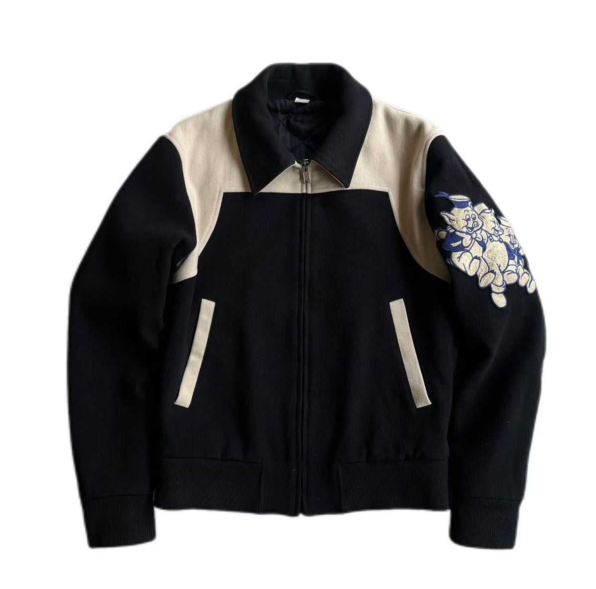 Gucci 2019 Three Little Pigs Wool Bomber Jacket