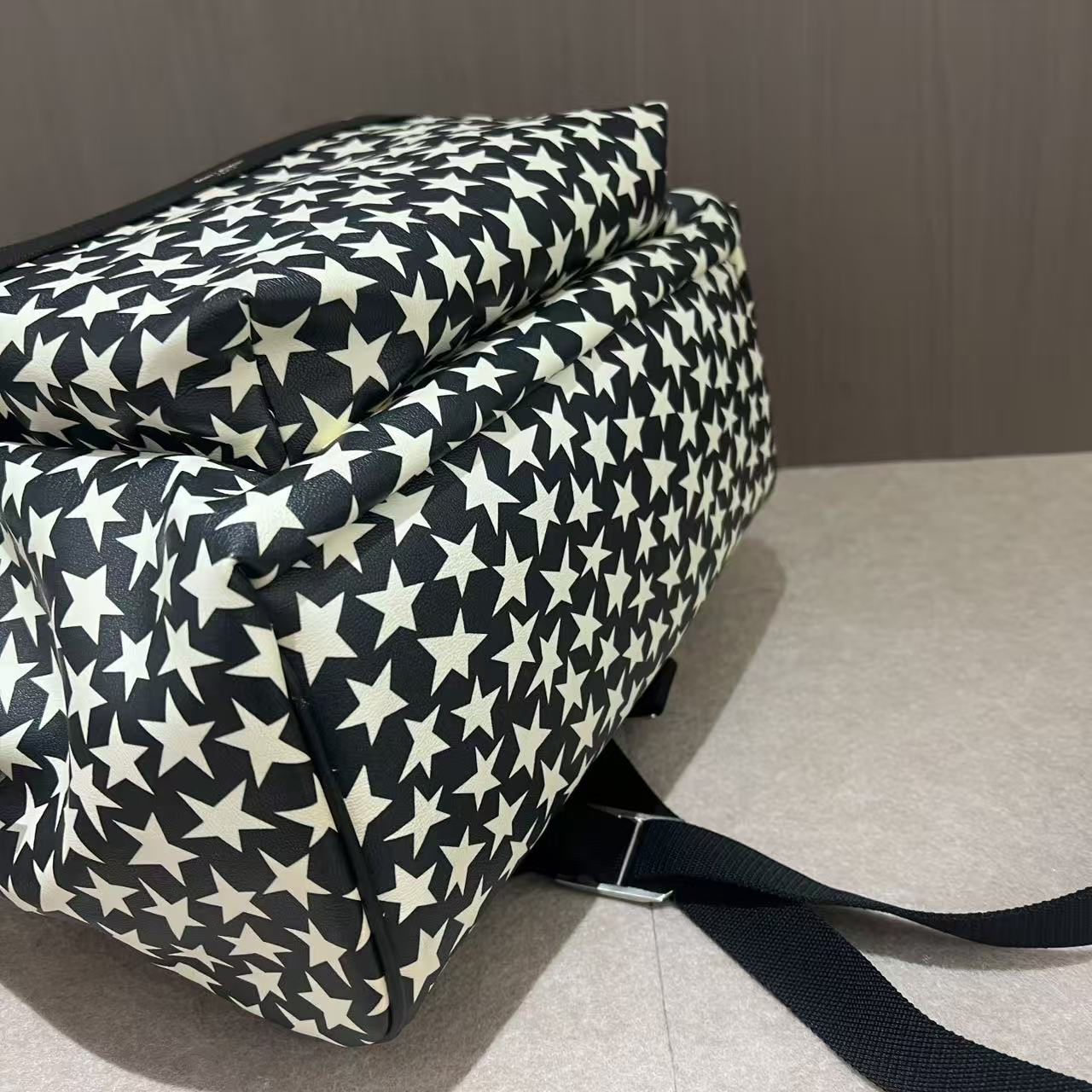Saint Laurent Calfskin Star Print Hunting Backpack