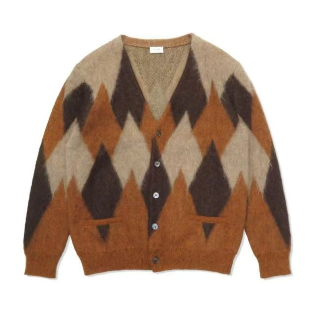 Celine 19FW Argyle Mohair Cardigan