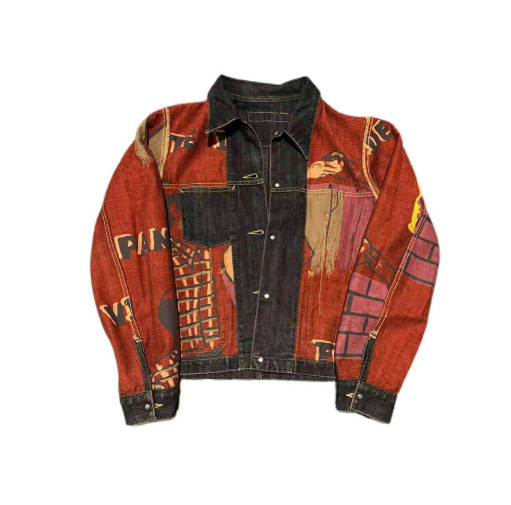 Comme des Garçons AW2002 Reversible Painted denim jacket