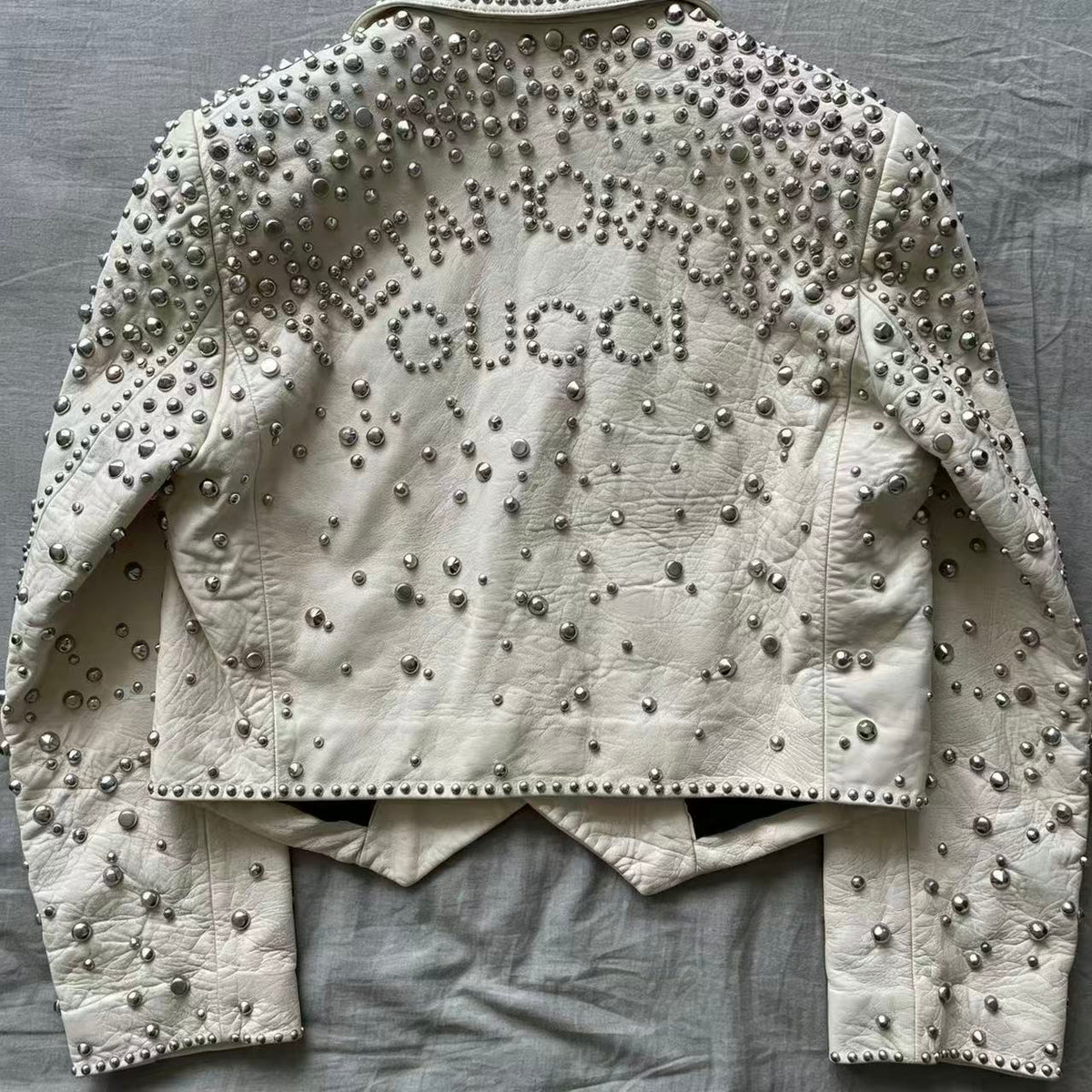 Gucci 2022 Studded Lambskin Leather Jacket