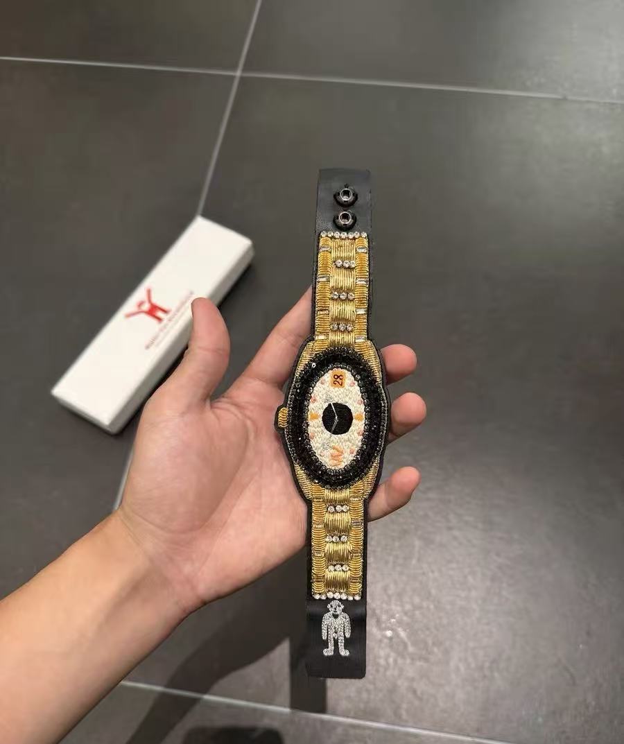 Walter Van Beirendonck Embroidered Watch Bracelet