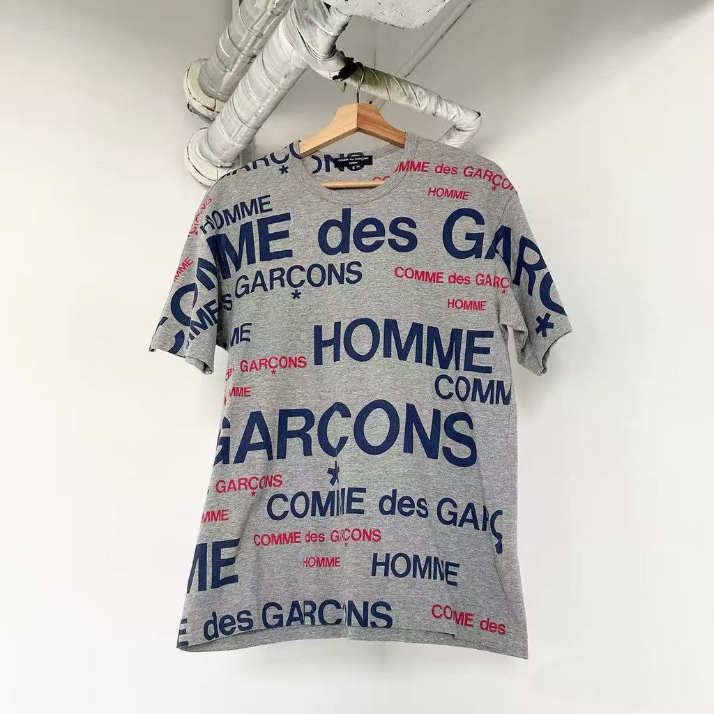 Comme Des Garcons Logo All-over Print Tee