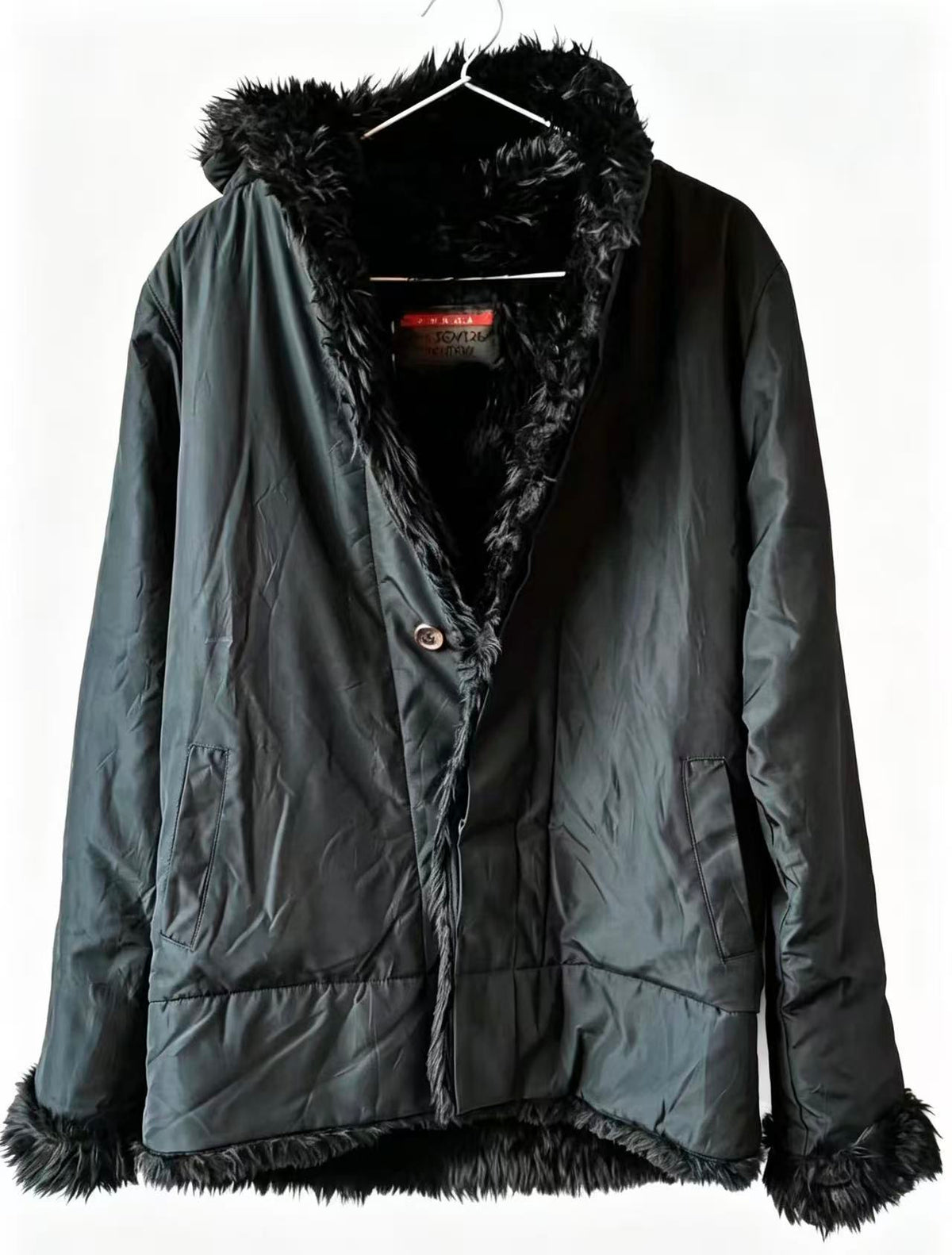 Prada sport 09W Reversible Nylon Fur Jacket