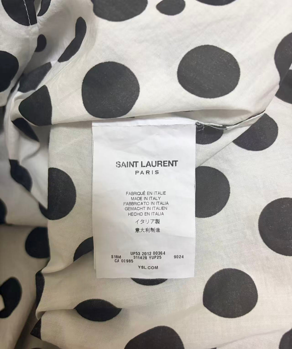 Saint Laurent 18ss Babycat Short sleeve Shirt