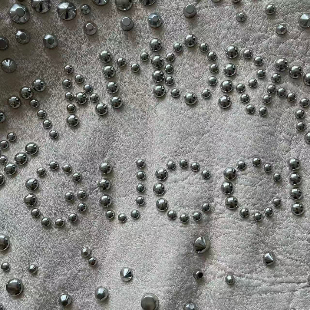 Gucci 2022 Studded Lambskin Leather Jacket