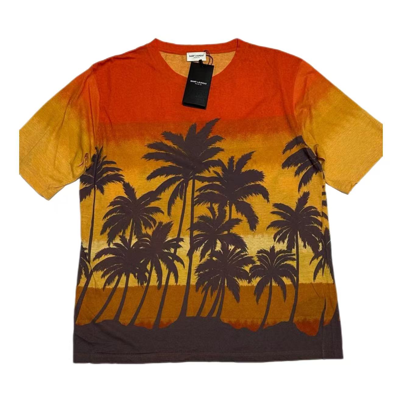 Saint Laurent 16ss 'Surf Sound' Palm Tree Print T-Shirt