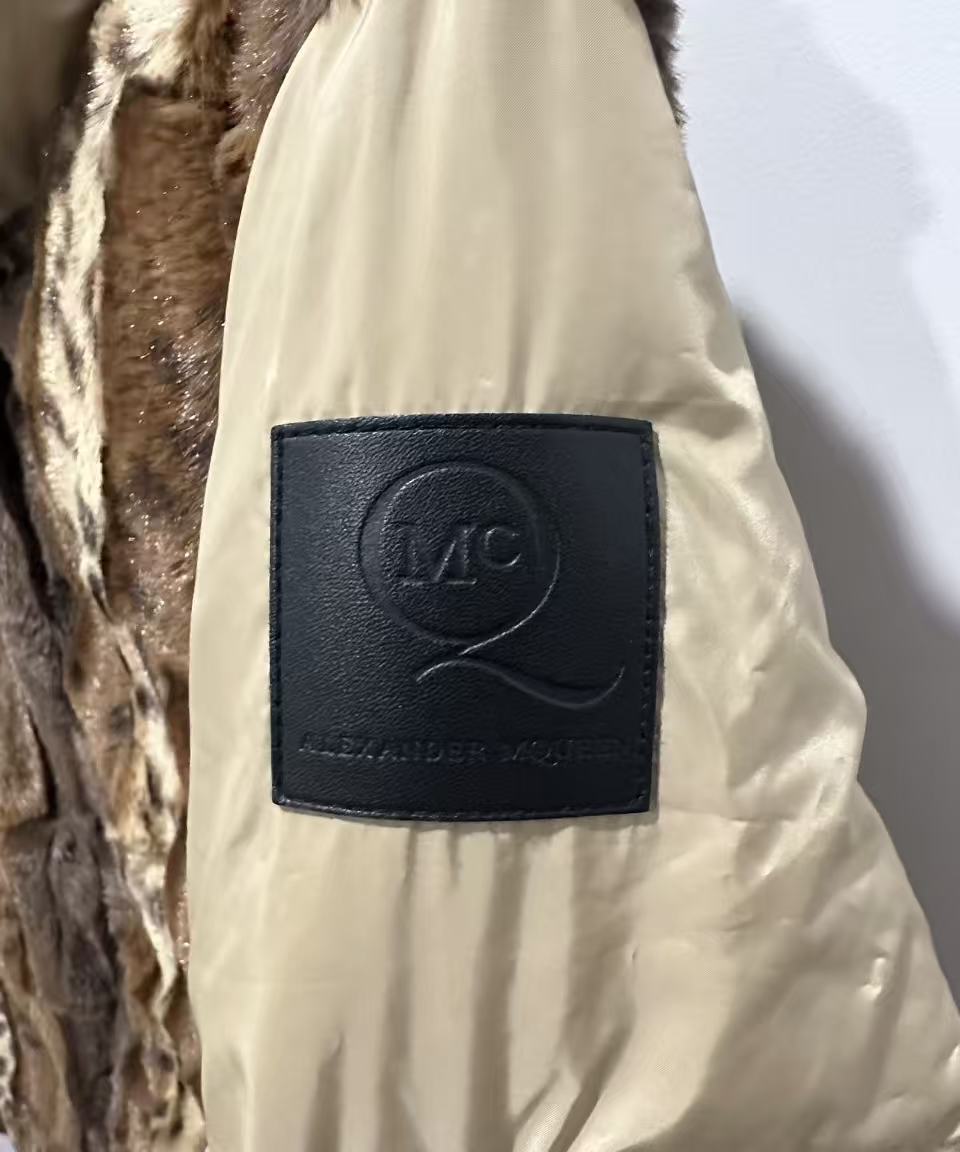 Alexander Mcqueen Leopard Print Faux Fur Jacket