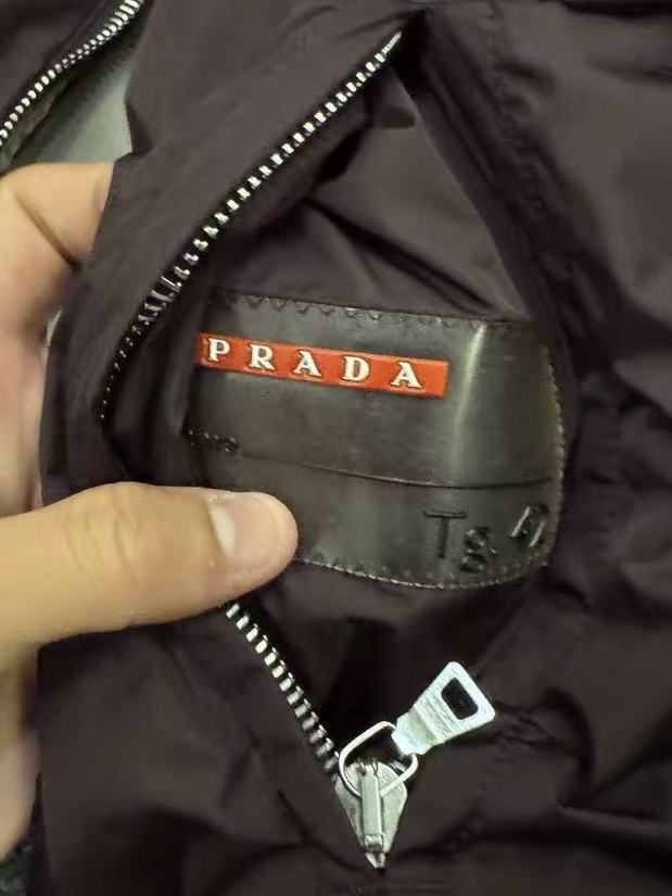 Prada Burgundy Polyester Reversible Jacket
