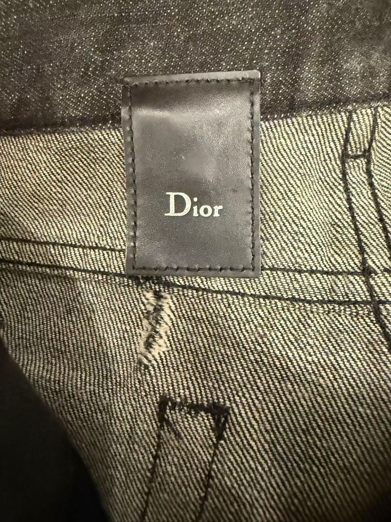 Dior homme 04 Hedi Slimane waxed destroyed denim jeans